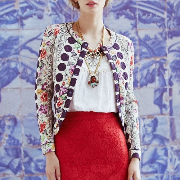 Anthropologie Isani Quilted Floral Jacket - Picture 8 of 8